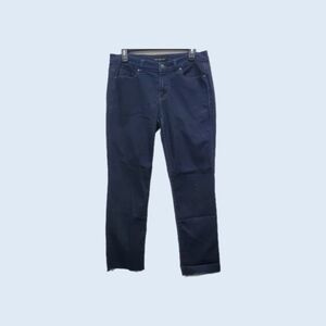 CALVIN Klein Power Stretch Dark Wash Straight Leg Jeans with Relaxed Hem